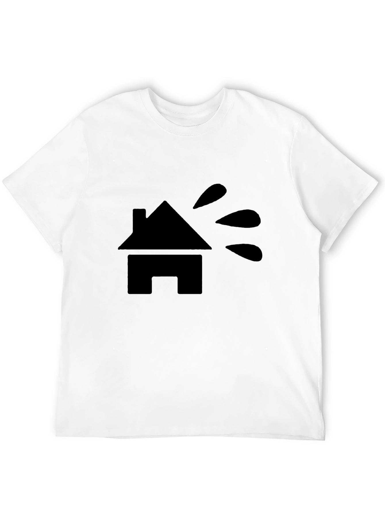 Modern House Graphic T-Shirt - Black