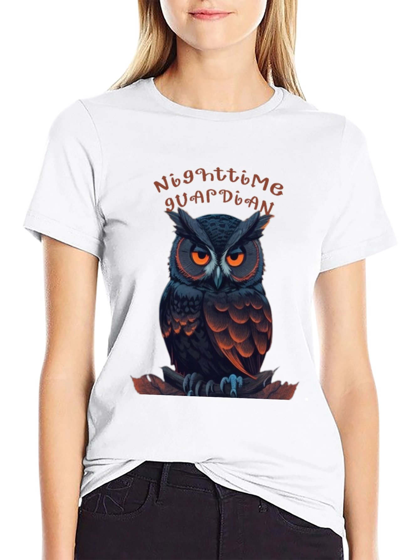 Nighttime Guardian Owl Graphic Tee