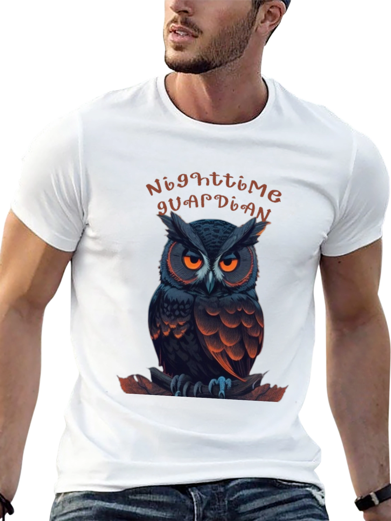 Nighttime Guardian Owl Graphic Tee