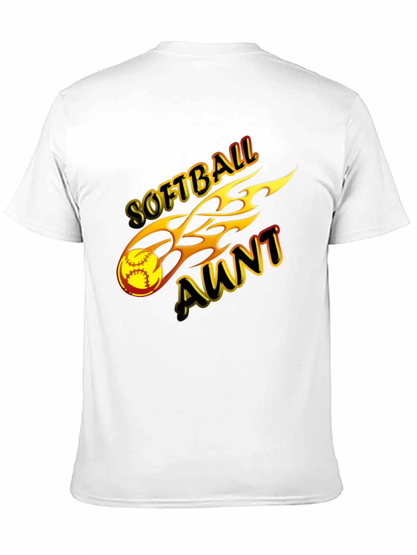 Softball Aunt Graphic Tee - Black