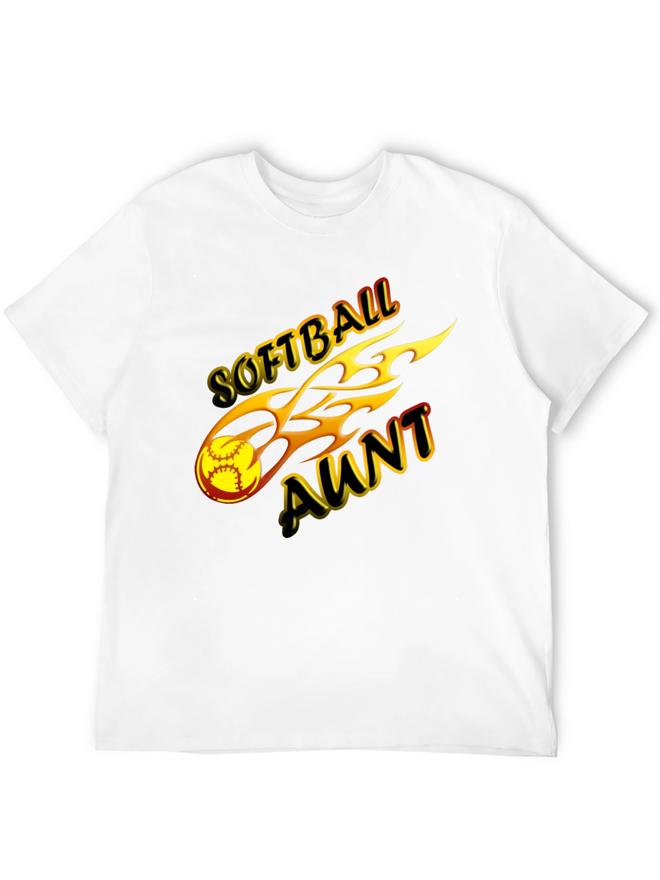 Softball Aunt Graphic Tee - Black