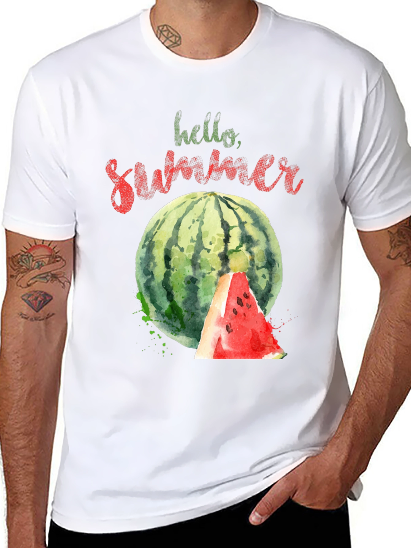 Hello Summer Watermelon Graphic Tee