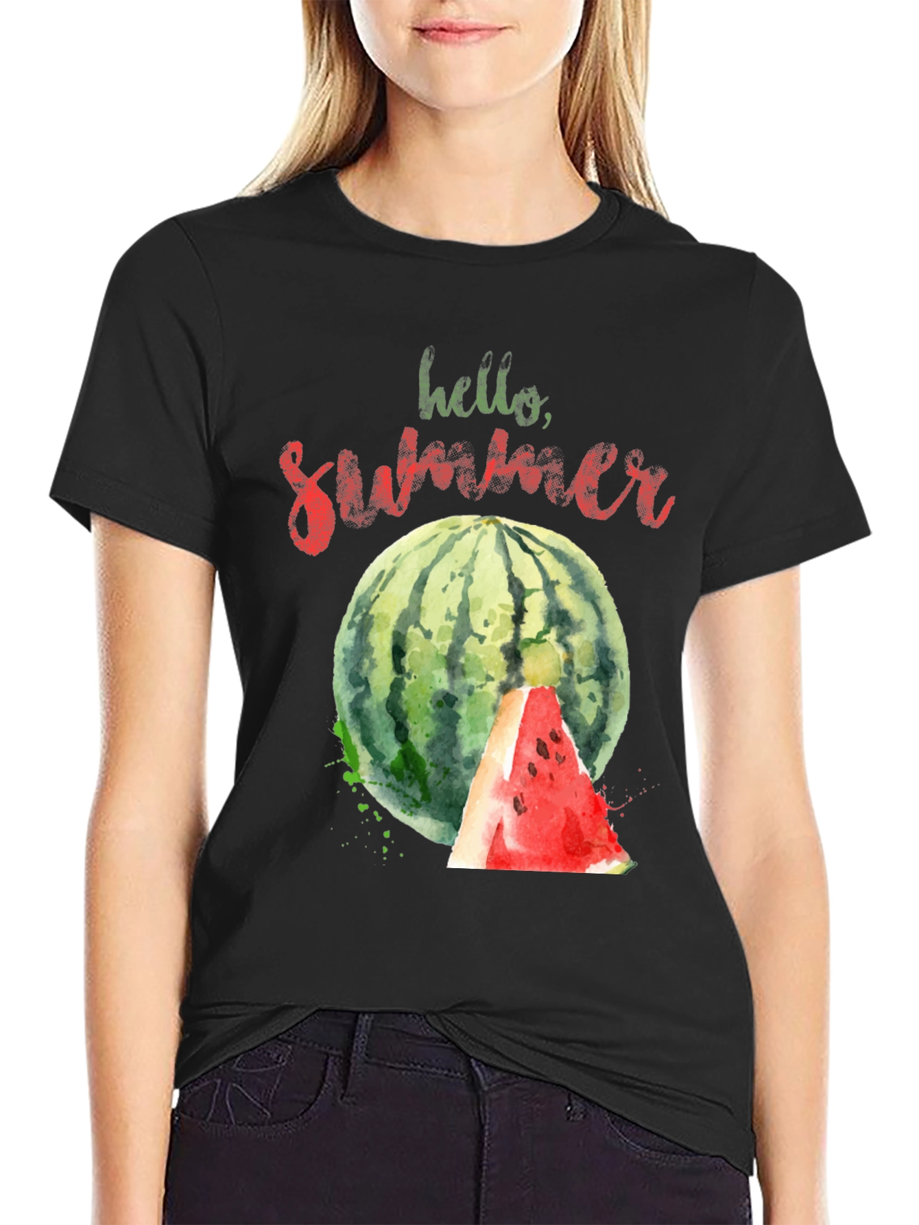 Hello Summer Watermelon Graphic Tee