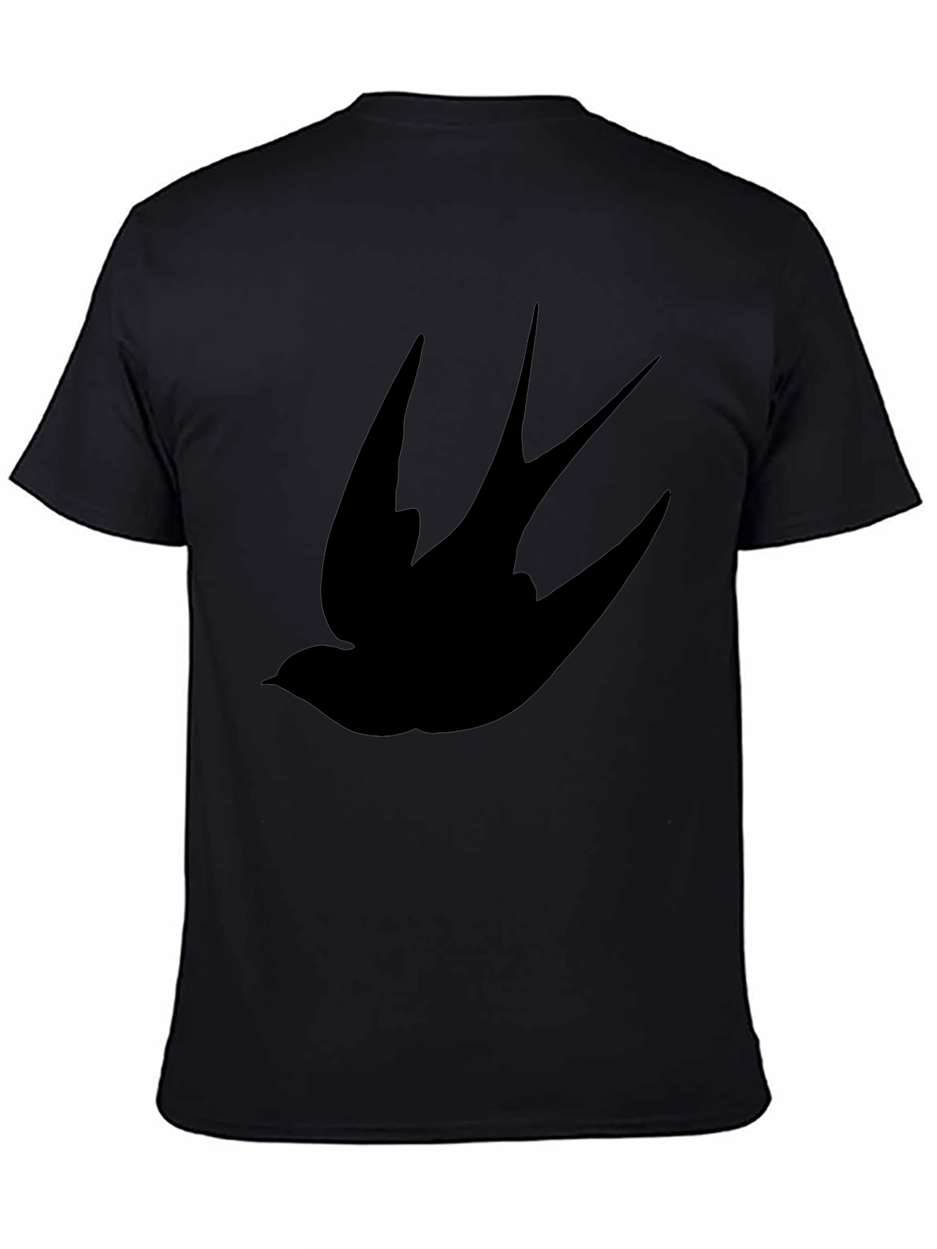 Black Swallow Bird Graphic Tee