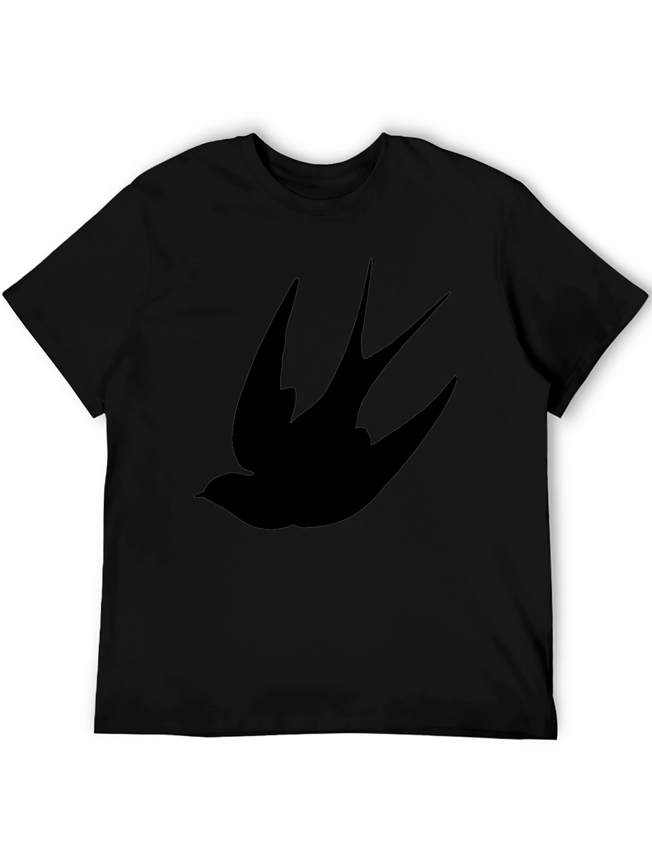 Black Swallow Bird Graphic Tee