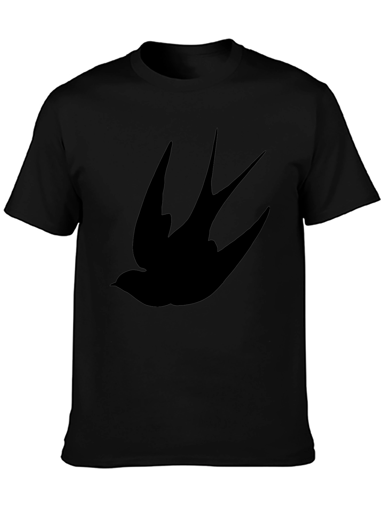 Black Swallow Bird Graphic Tee