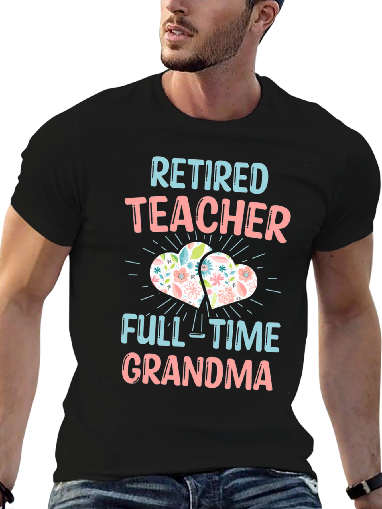 Retired Teacher Full-Time Grandma T-Shirt