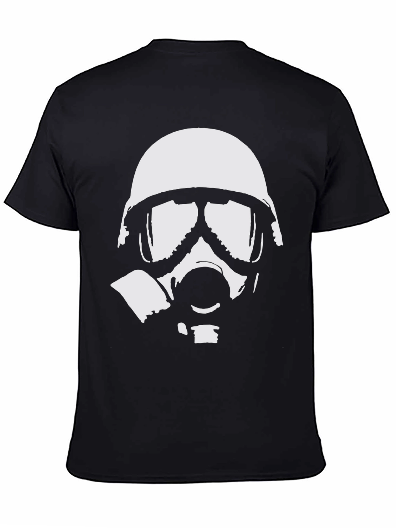 Gas Mask Graphic Tee - Black Cotton T-Shirt