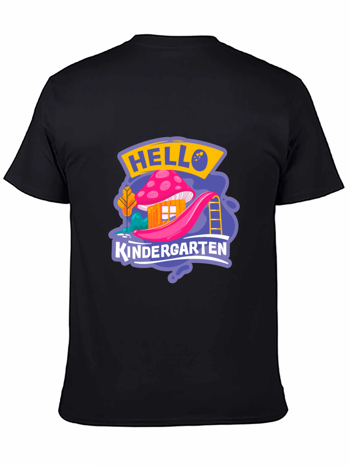 Hello Kindergarten Black T-Shirt