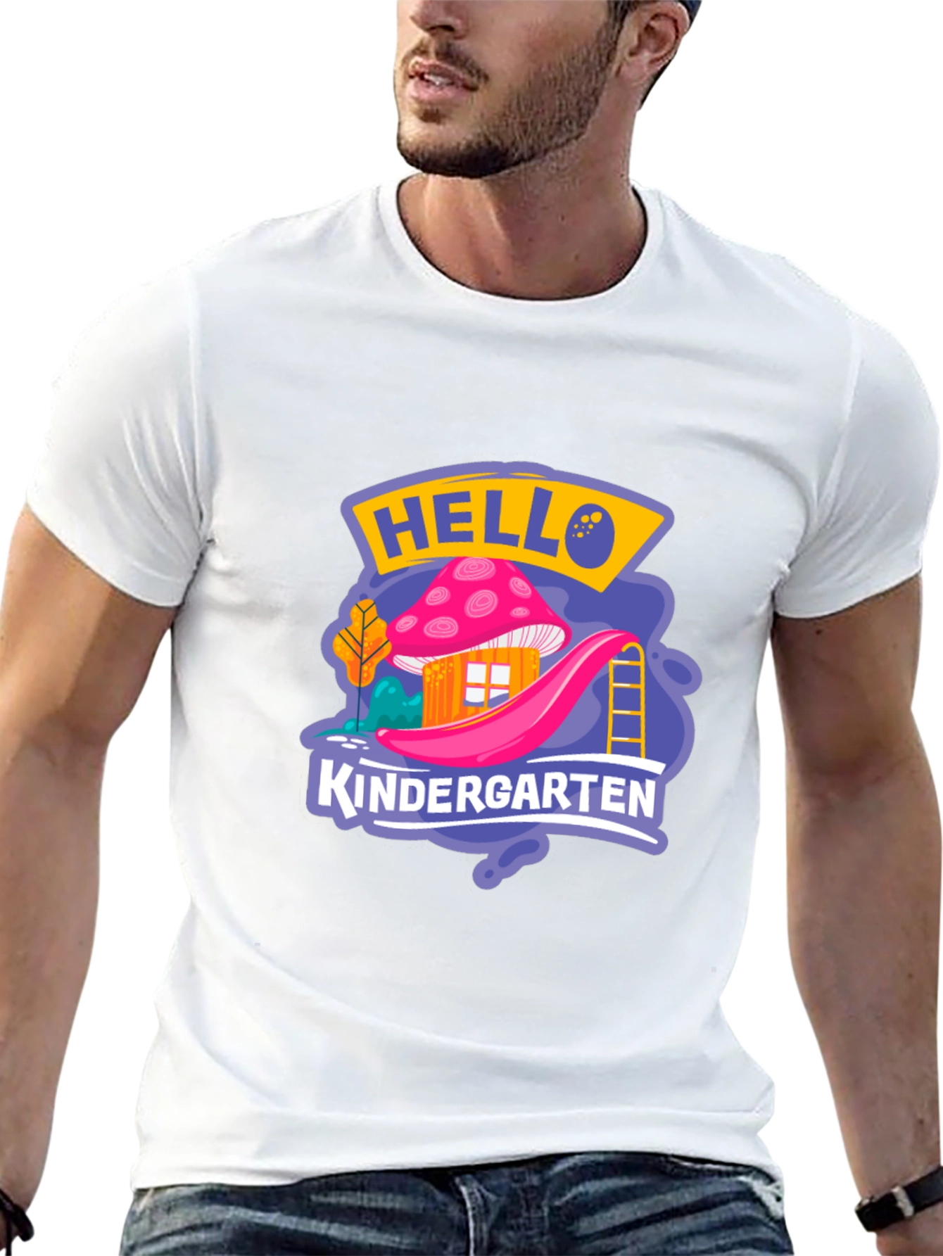 Hello Kindergarten Black T-Shirt
