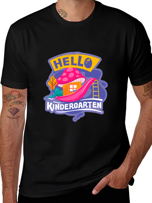 Hello Kindergarten Black T-Shirt