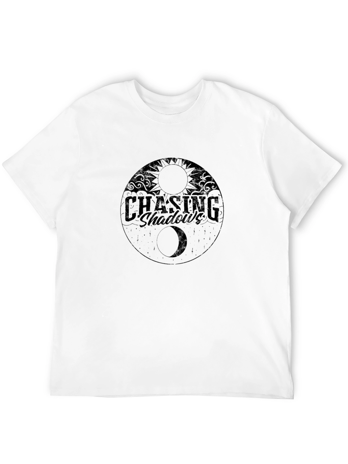 Chasing Shadows Graphic Tee - Black Casual Shirt