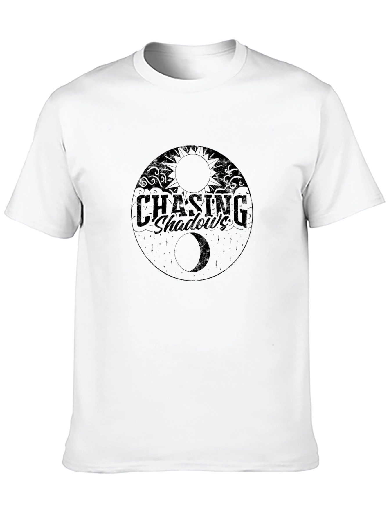 Chasing Shadows Graphic Tee - Black Casual Shirt