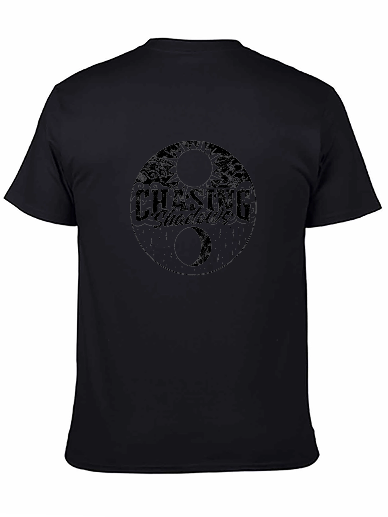 Chasing Shadows Graphic Tee - Black Casual Shirt