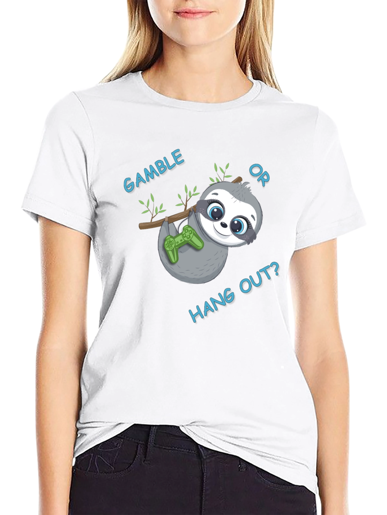 Gamble or Hang Out? Sloth Gaming T-Shirt