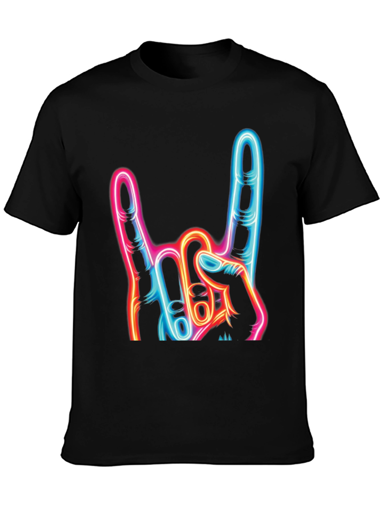 Rock On Neon Graphic T-Shirt