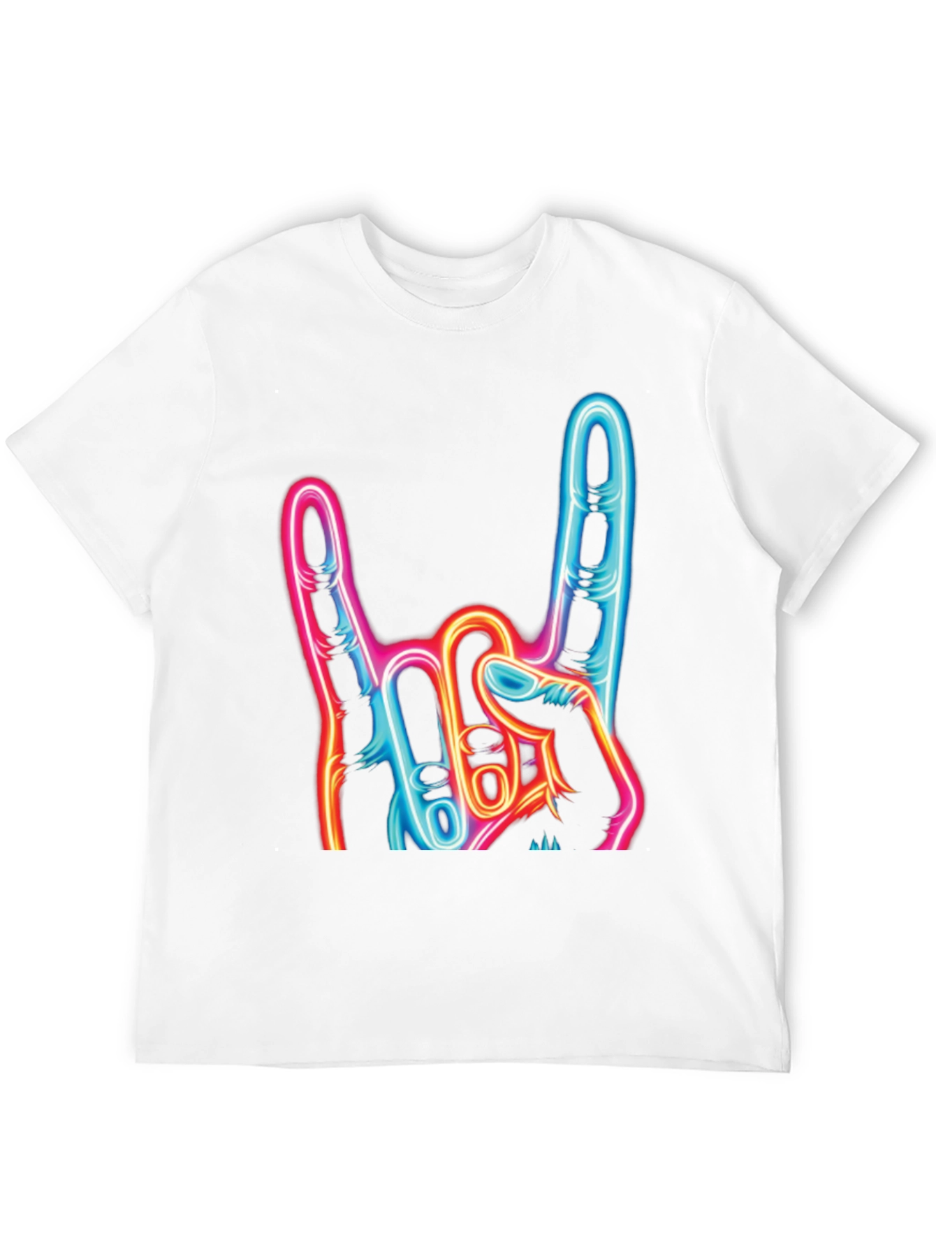 Rock On Neon Graphic T-Shirt