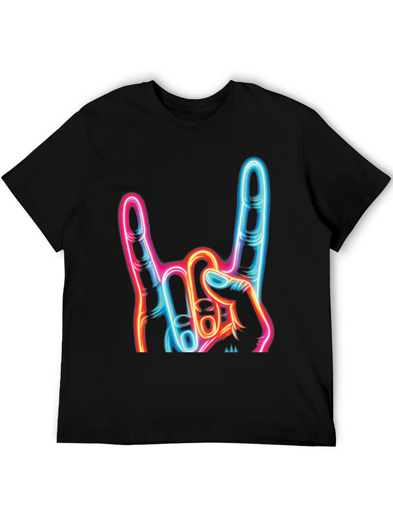 Rock On Neon Graphic T-Shirt