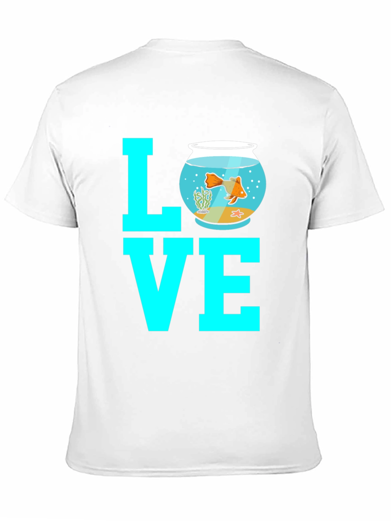 Goldfish Love Graphic Tee - Black Cotton Blend