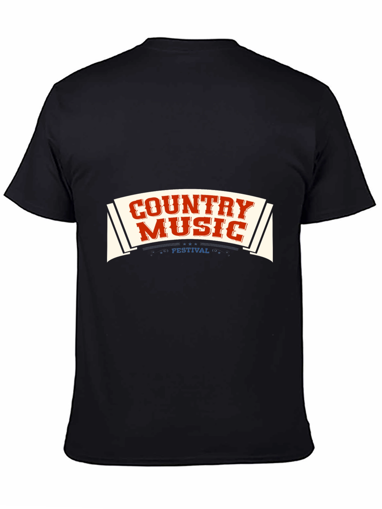 Country Music Festival Graphic T-Shirt - Black