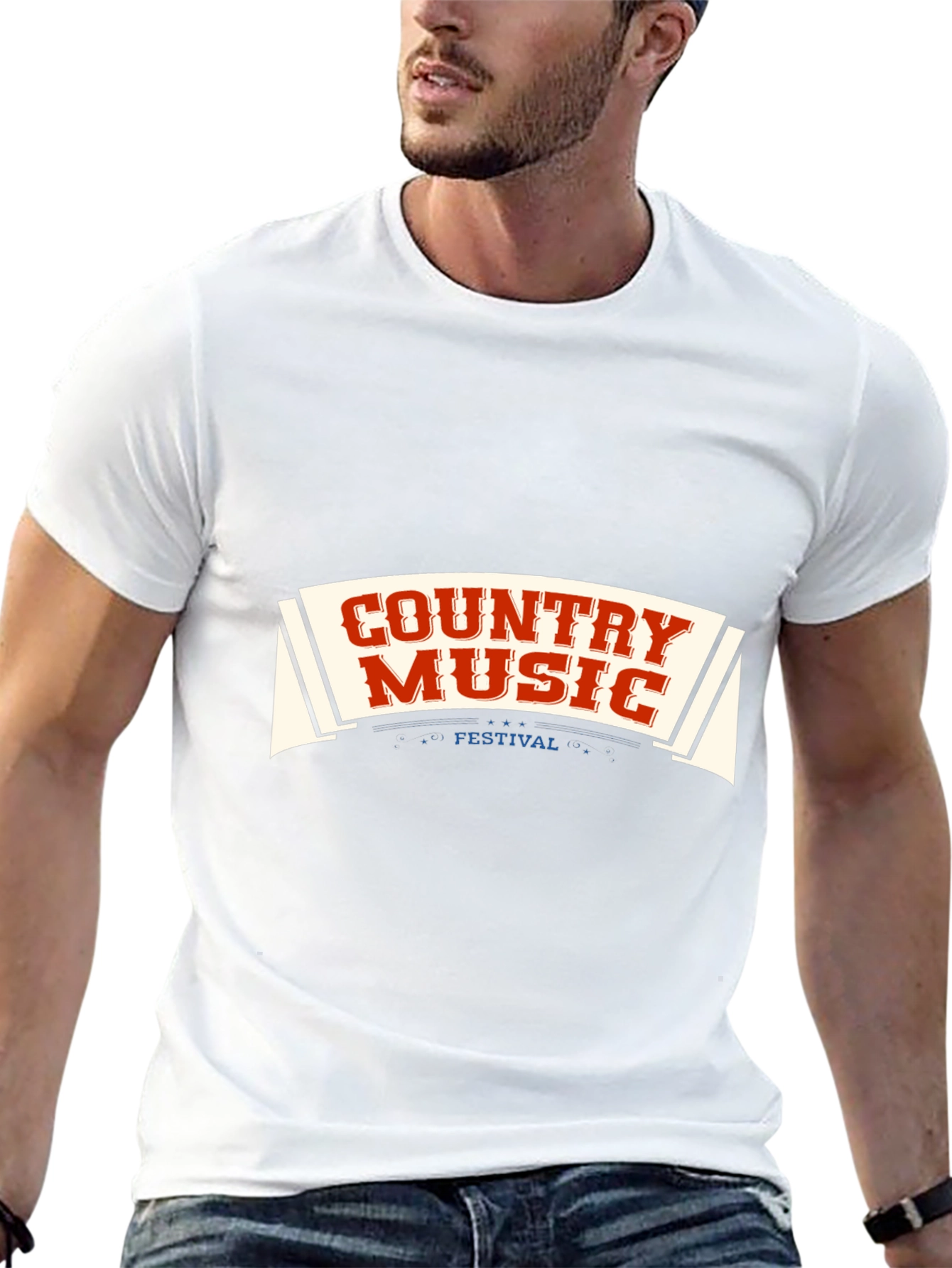 Country Music Festival Graphic T-Shirt - Black