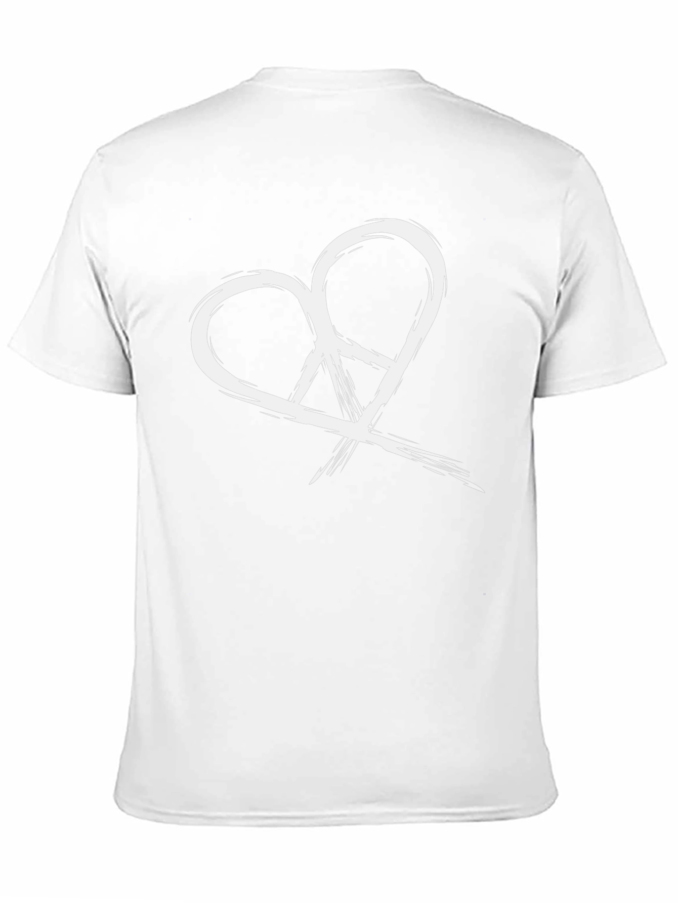 Heart Peace Sign Graphic Tee - Black