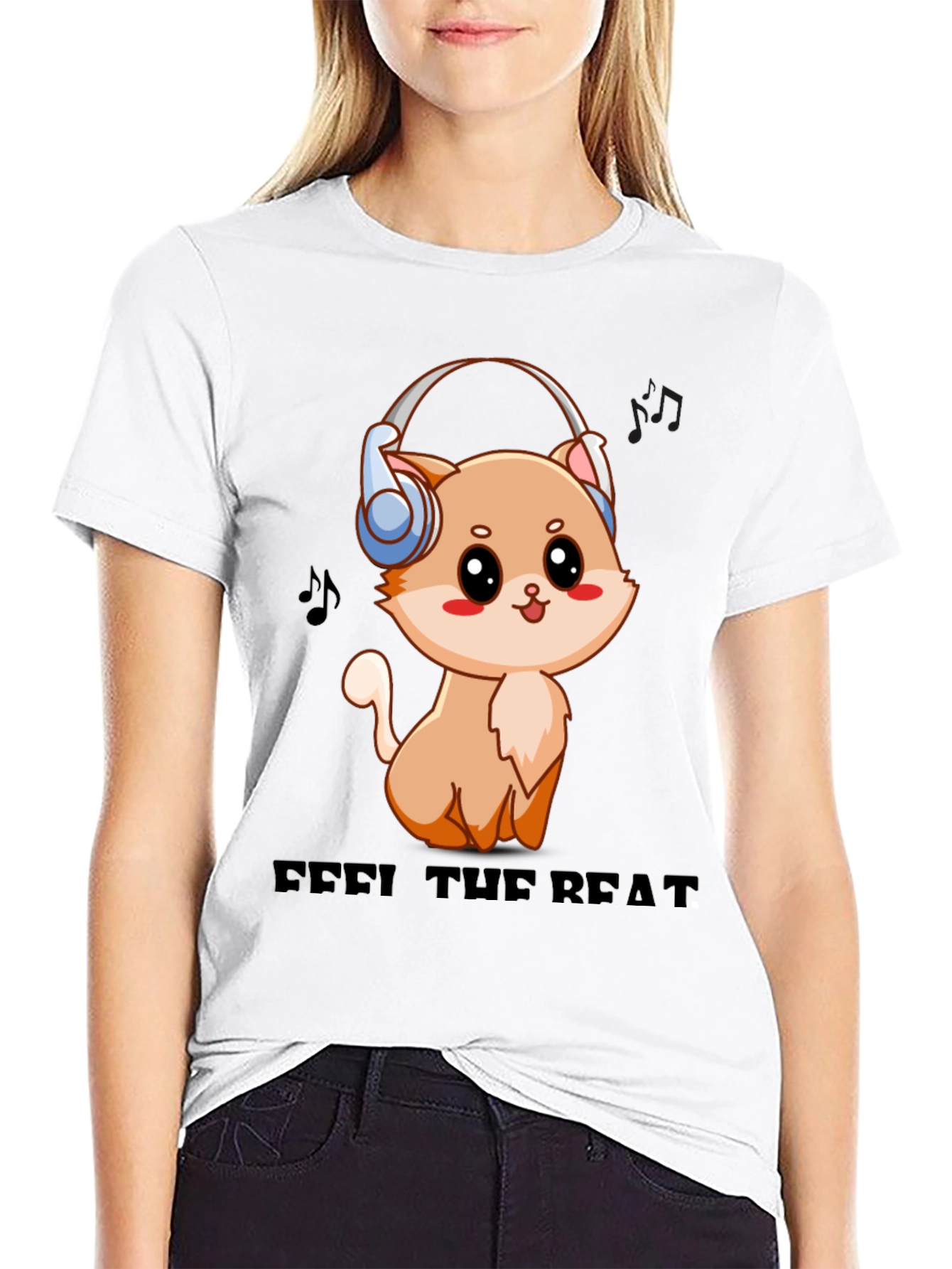 Cute Cat Music Lover T-Shirt