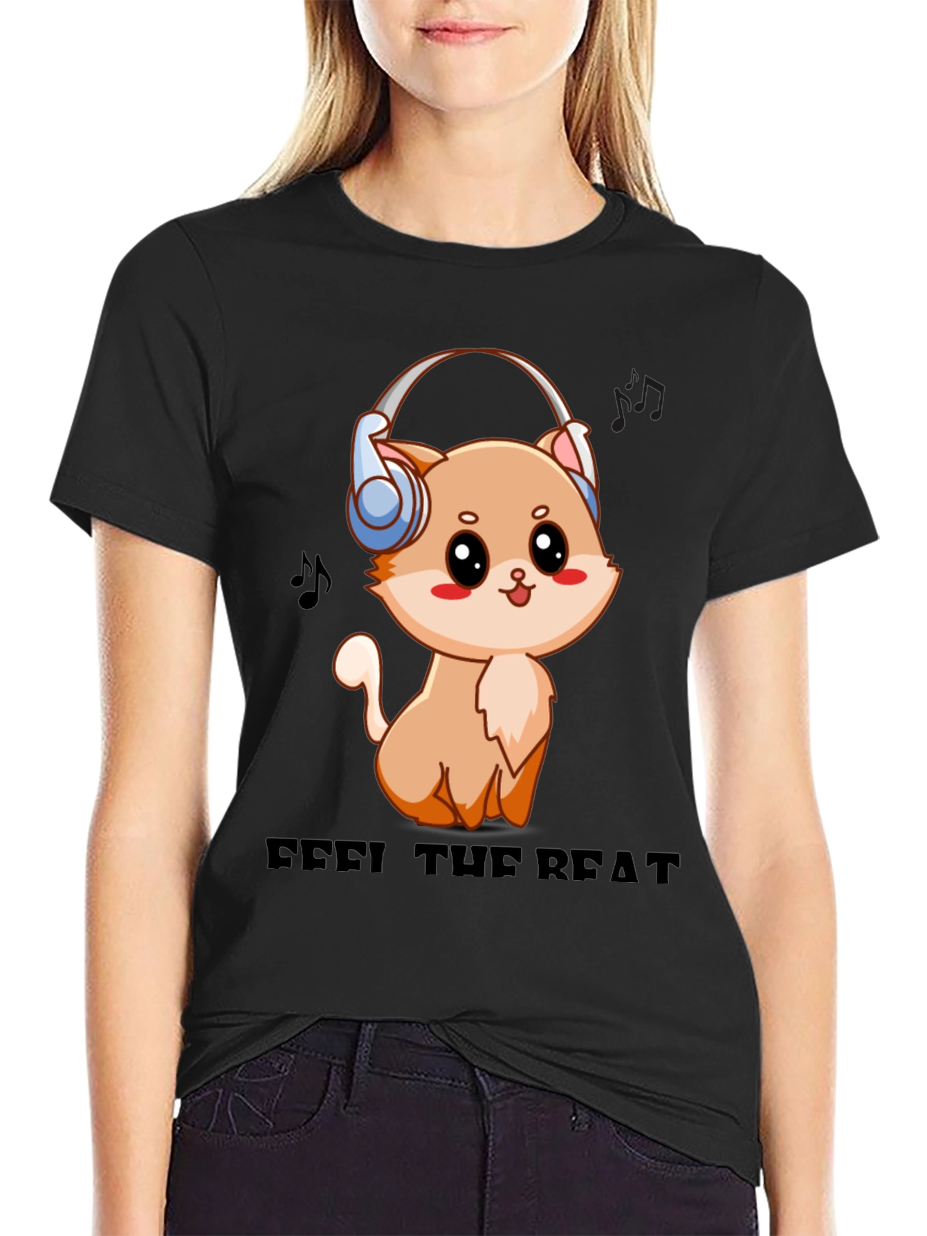 Cute Cat Music Lover T-Shirt