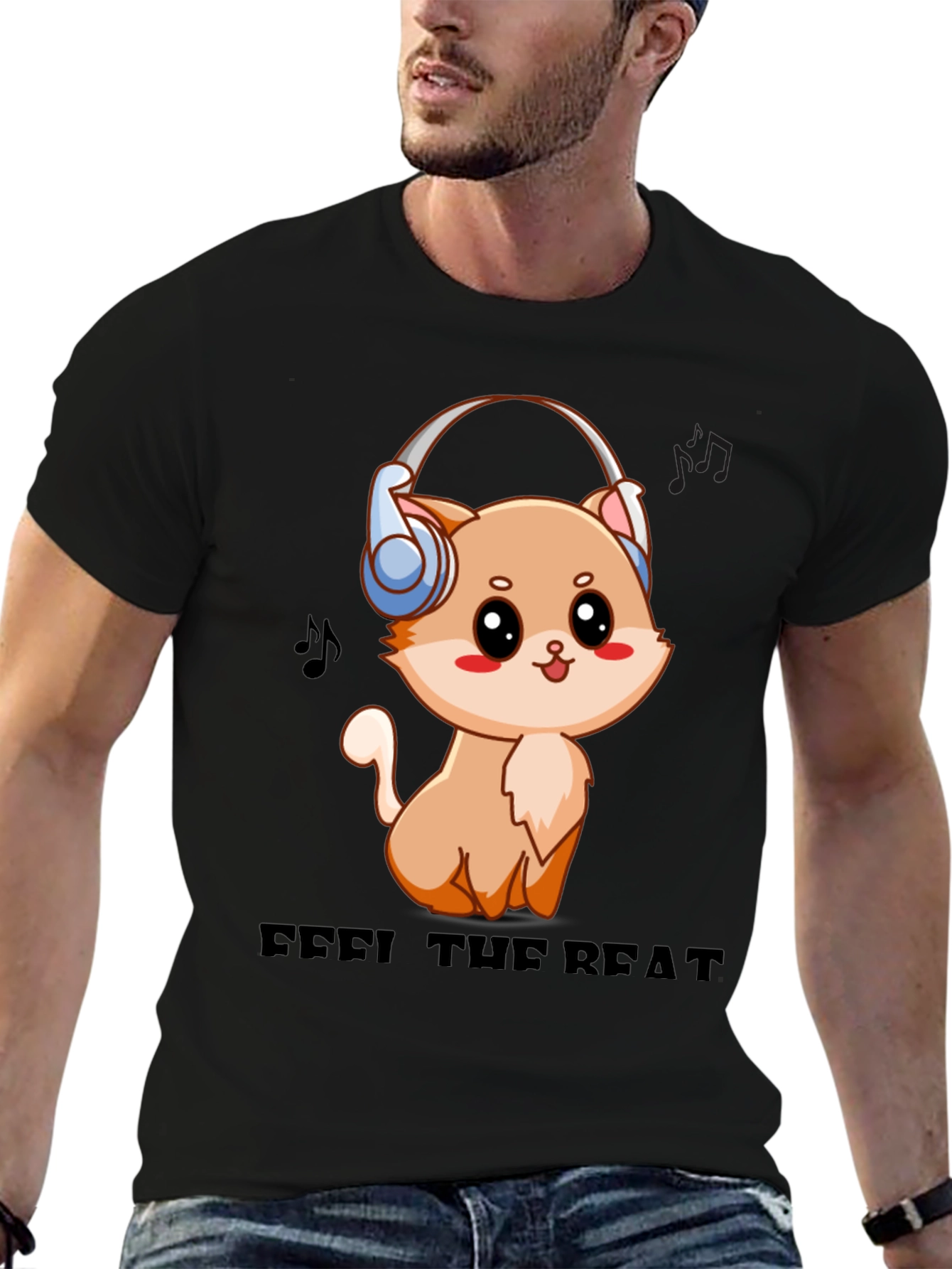Cute Cat Music Lover T-Shirt