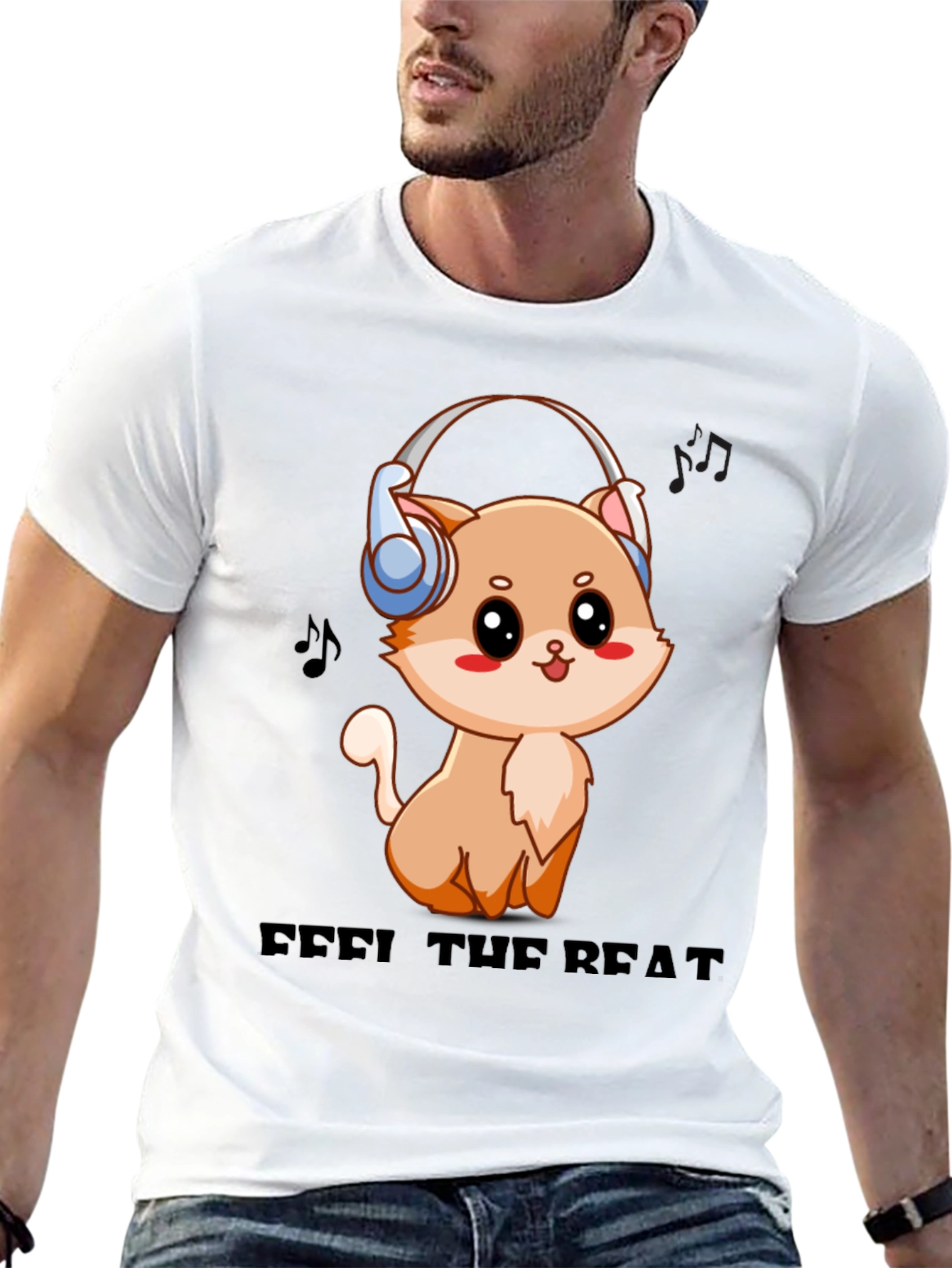 Cute Cat Music Lover T-Shirt