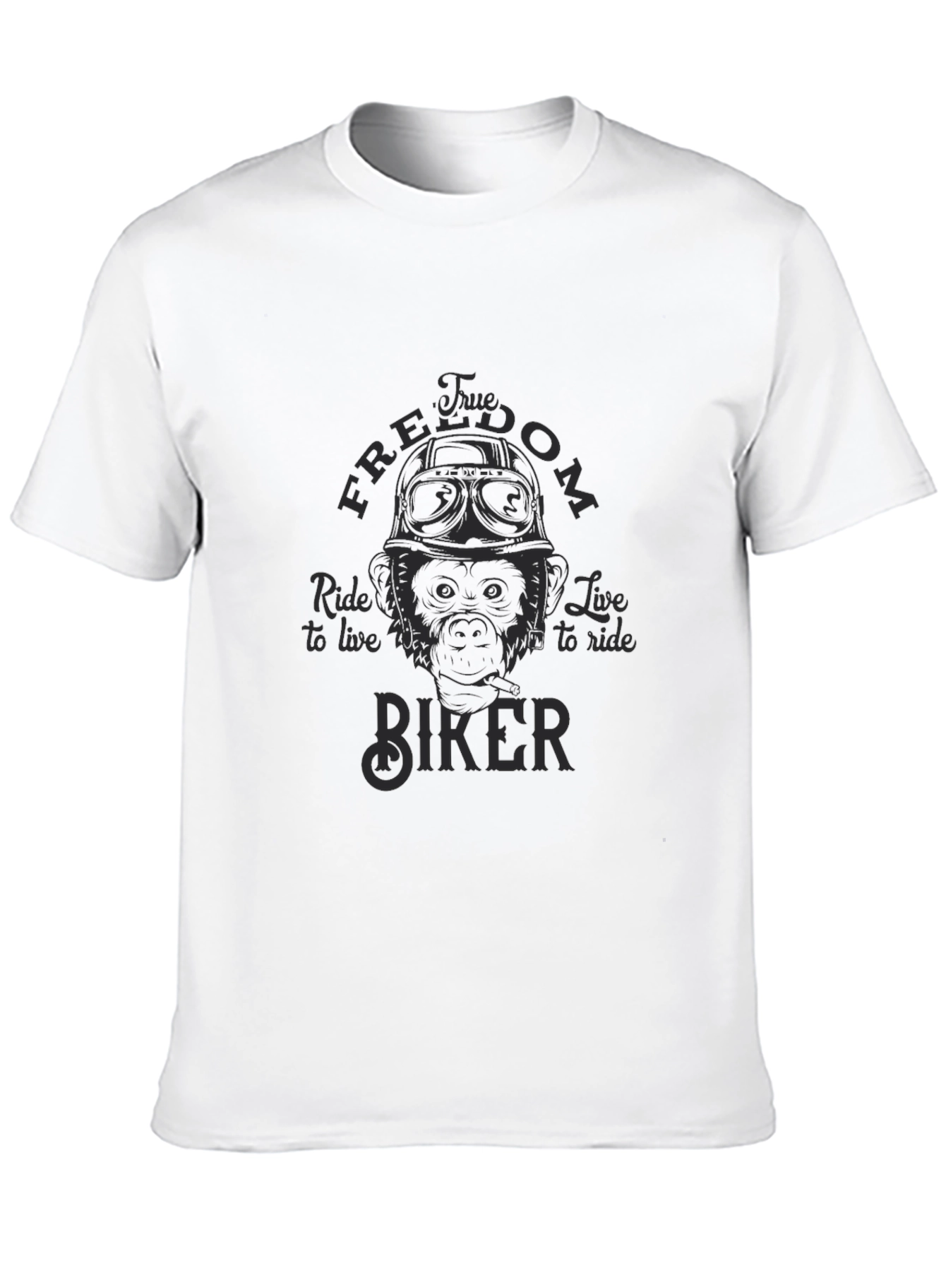 Biker Monkey Graphic T-Shirt - Ride to Live