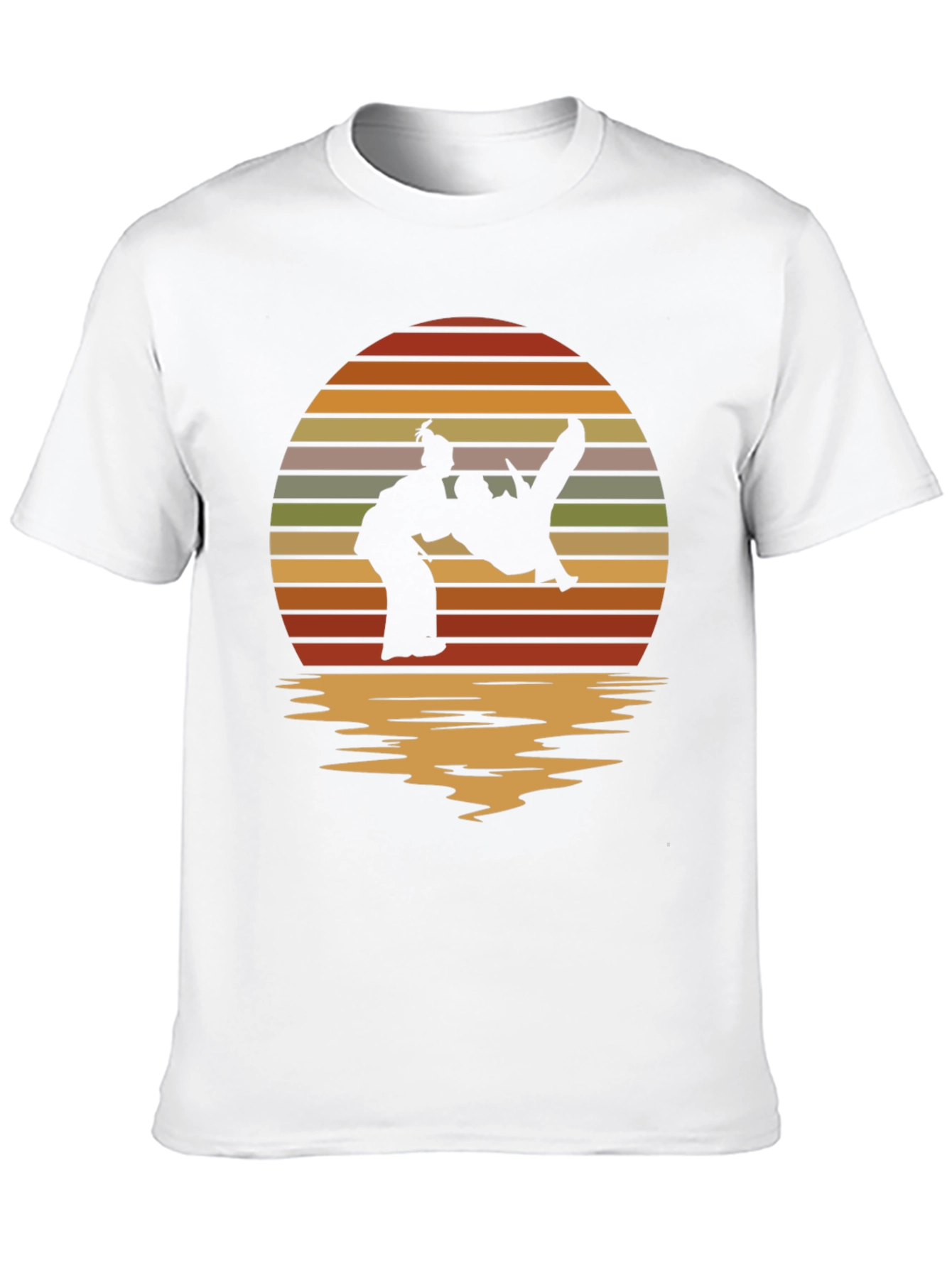 Retro Judo Sunset T-Shirt - Martial Arts Throw Tee