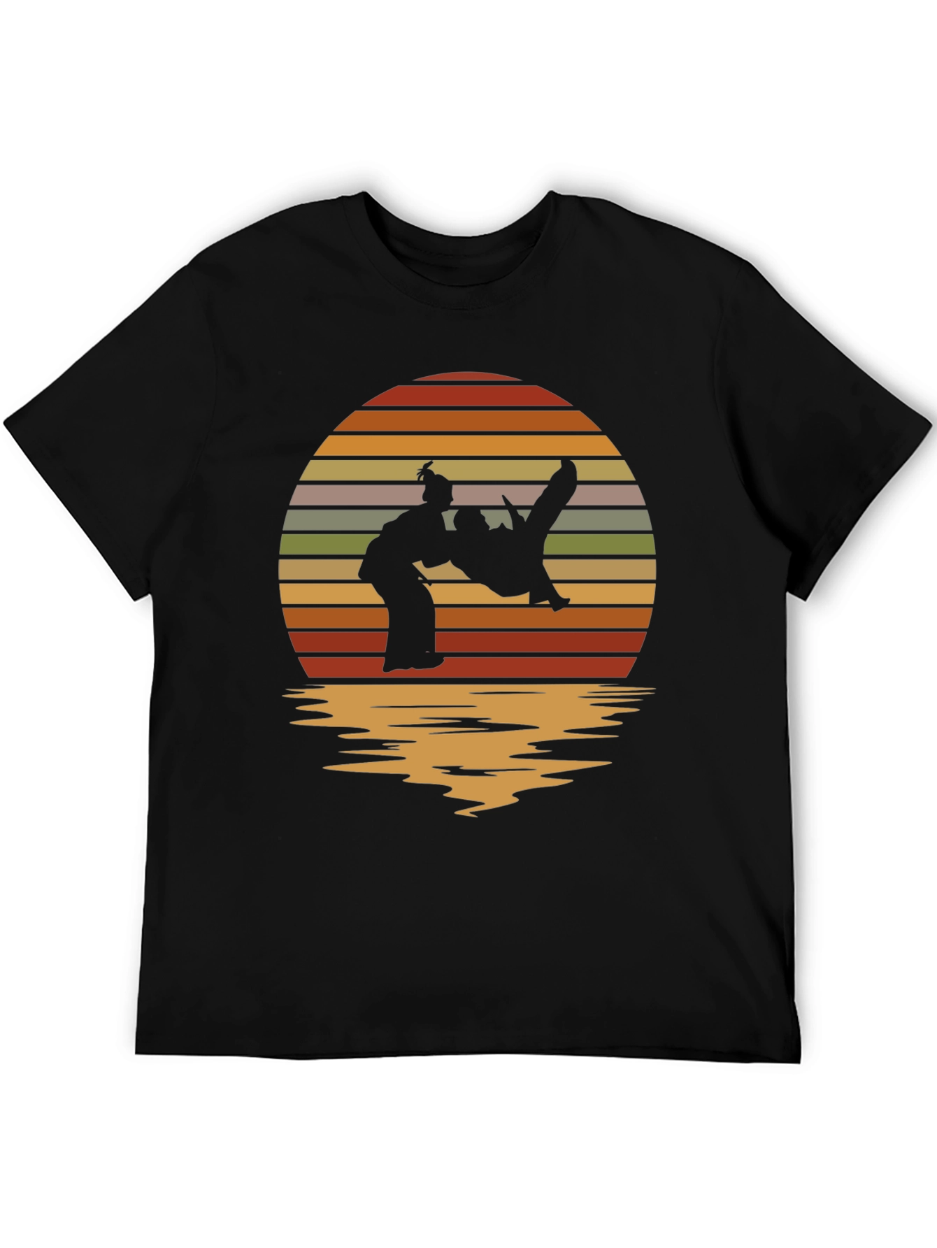 Retro Judo Sunset T-Shirt - Martial Arts Throw Tee