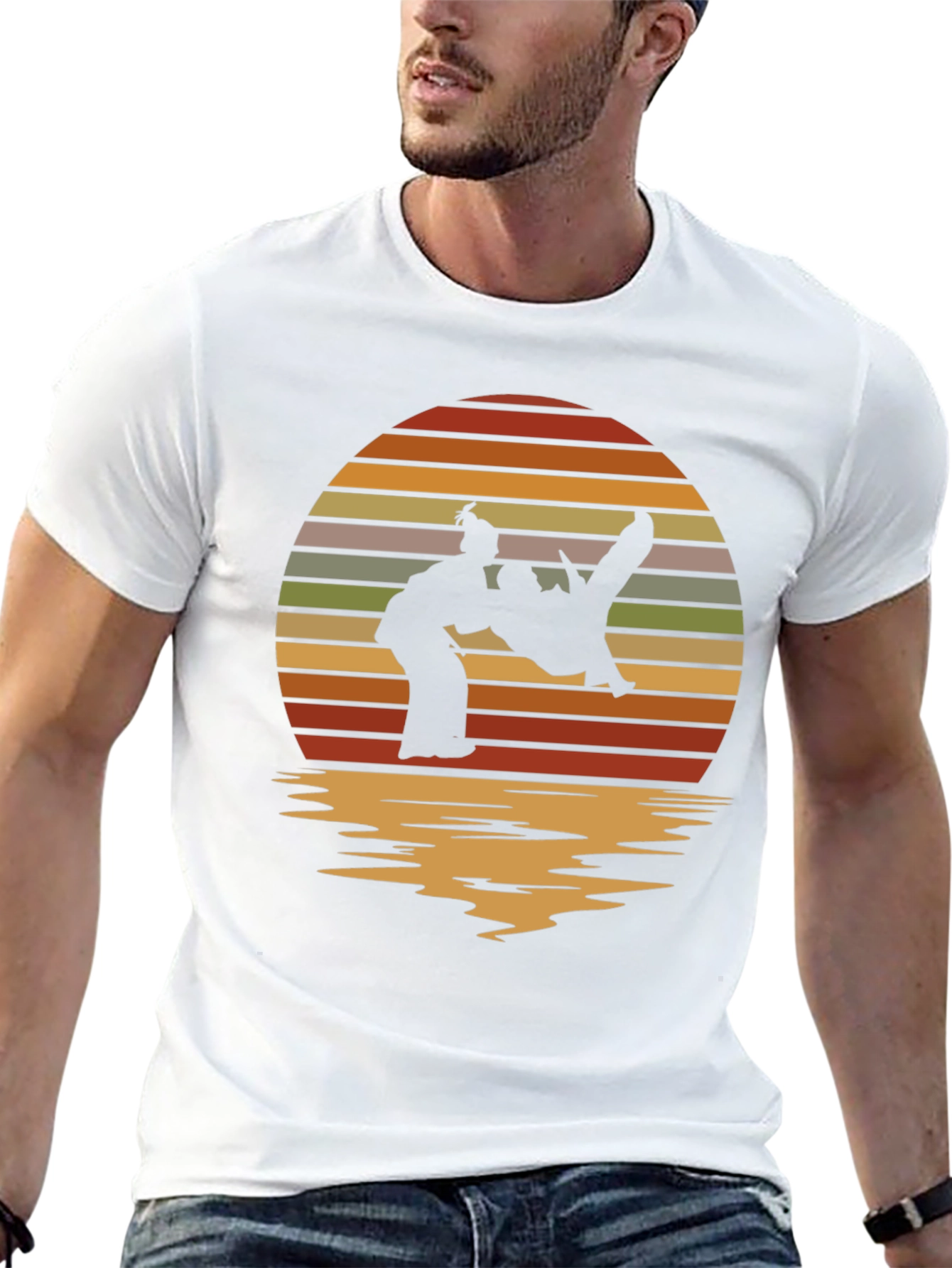 Retro Judo Sunset T-Shirt - Martial Arts Throw Tee