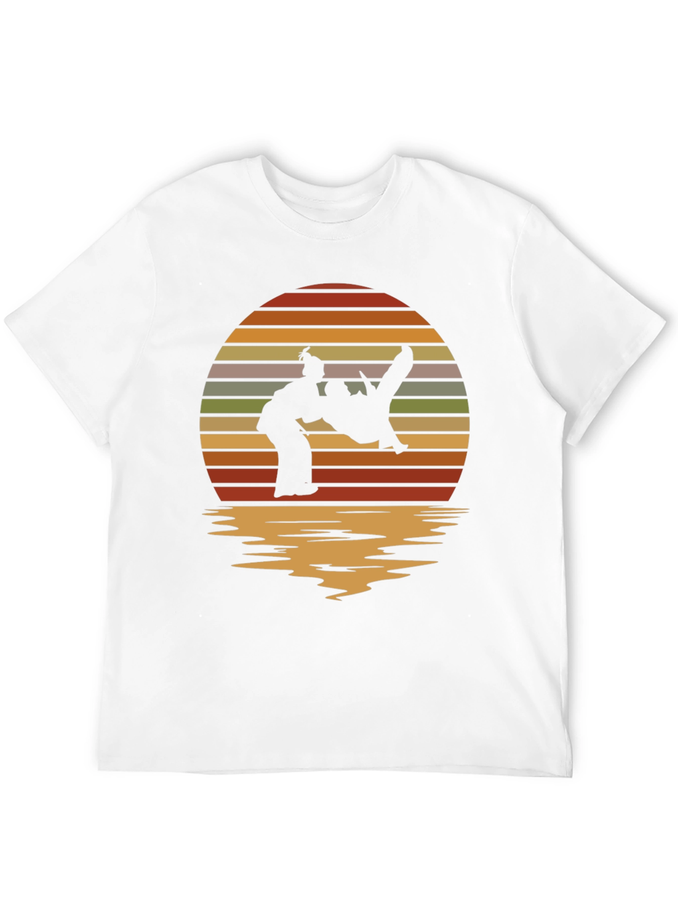 Retro Judo Sunset T-Shirt - Martial Arts Throw Tee