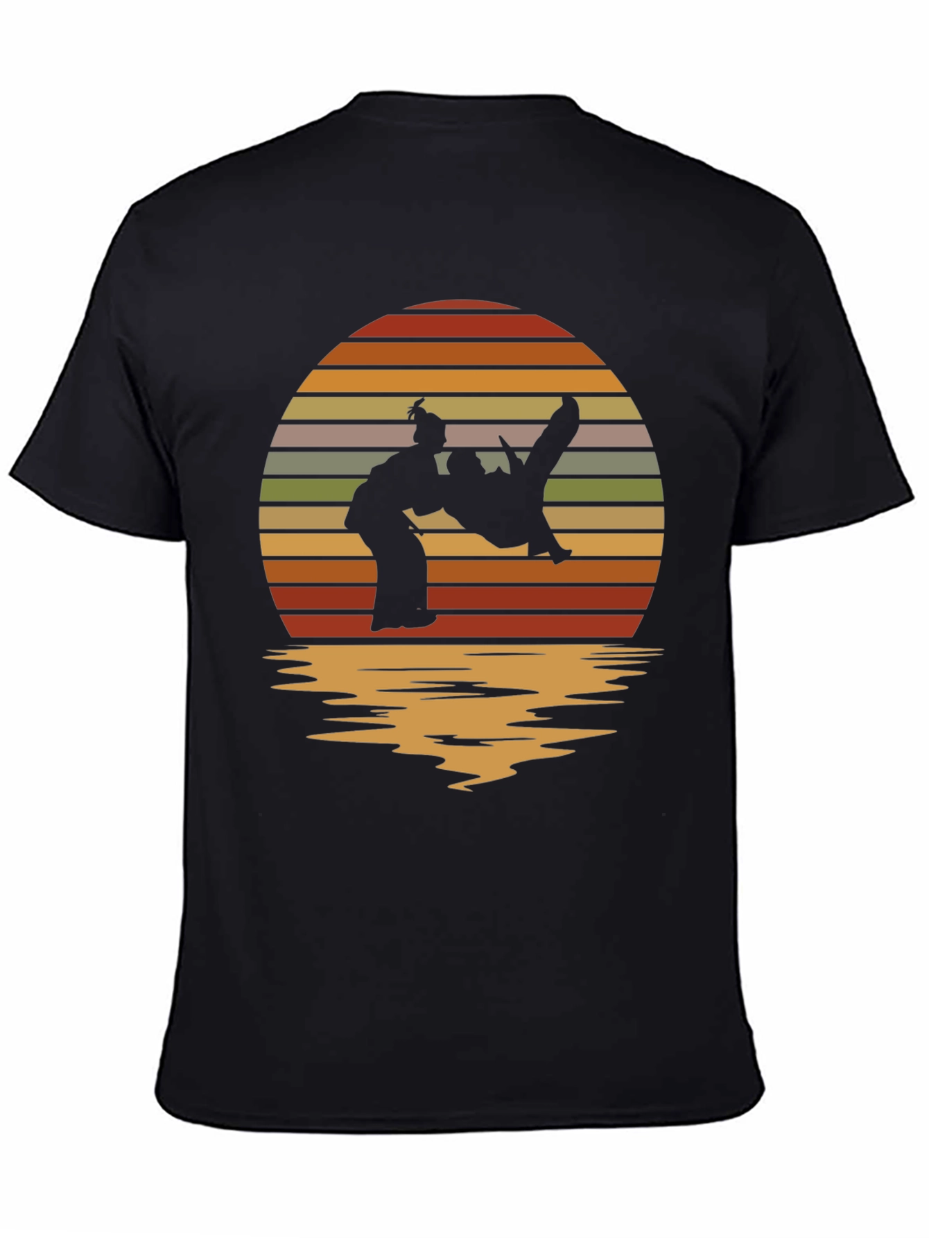 Retro Judo Sunset T-Shirt - Martial Arts Throw Tee