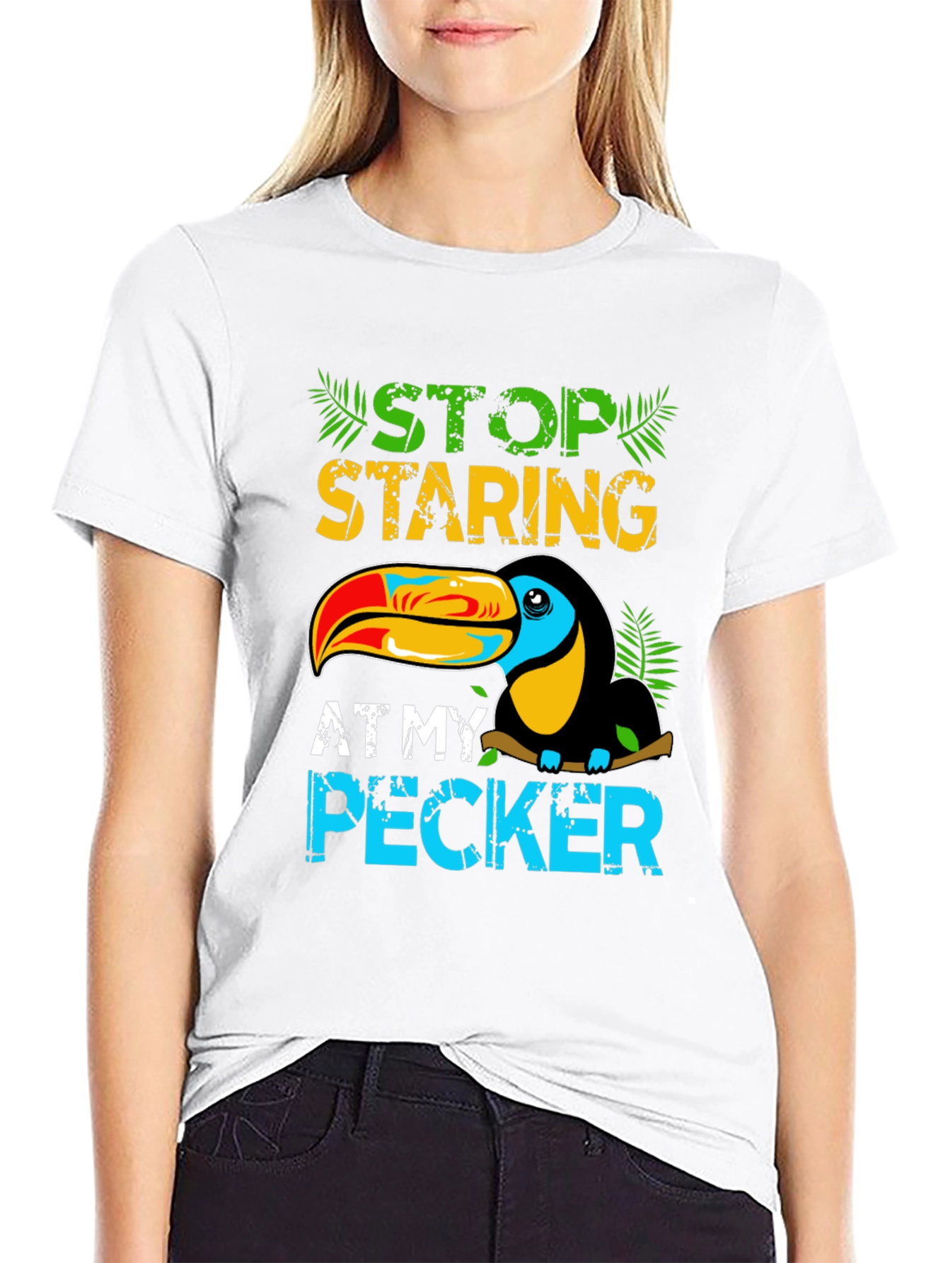 Funny Toucan T-Shirt - Stop Staring!