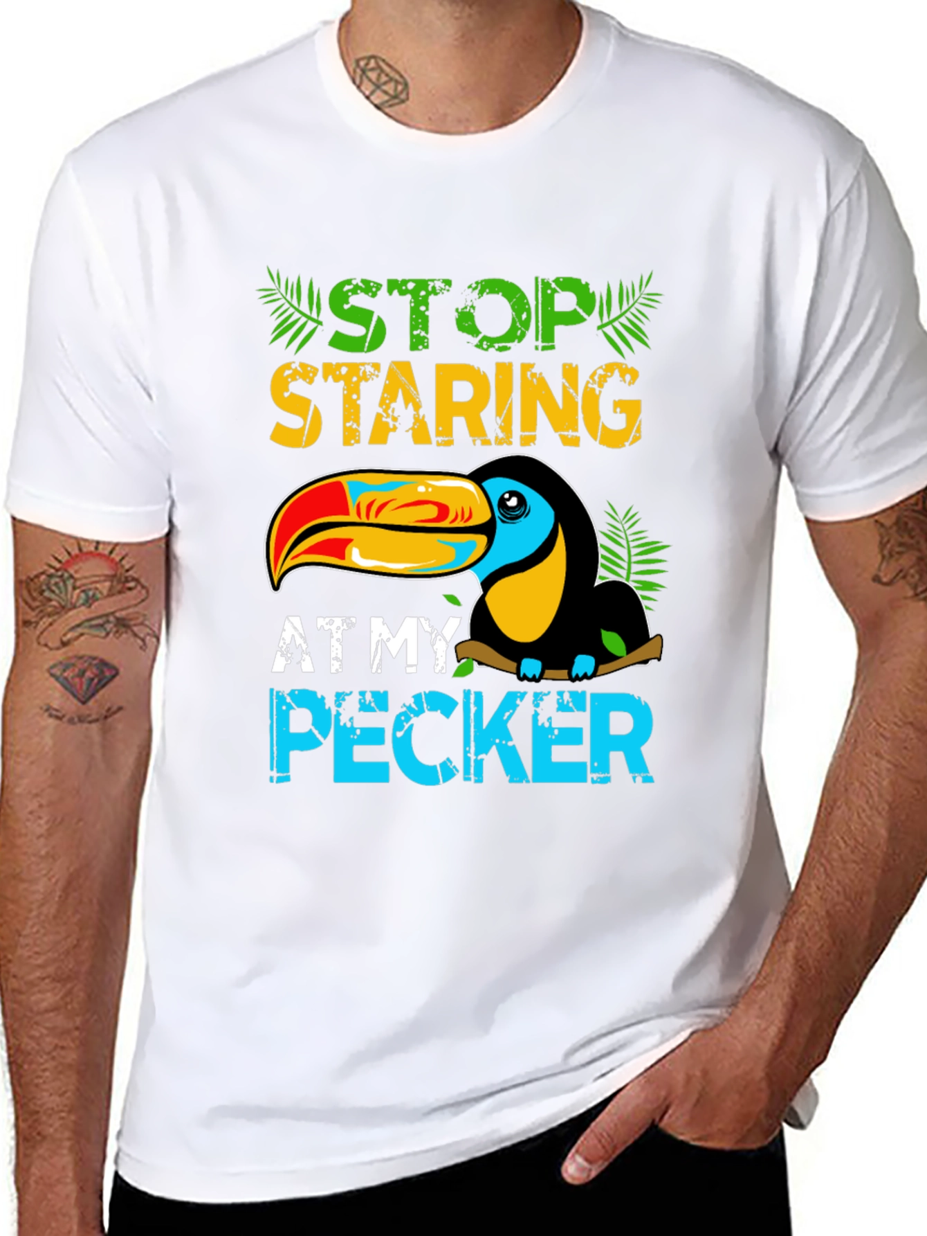 Funny Toucan T-Shirt - Stop Staring!