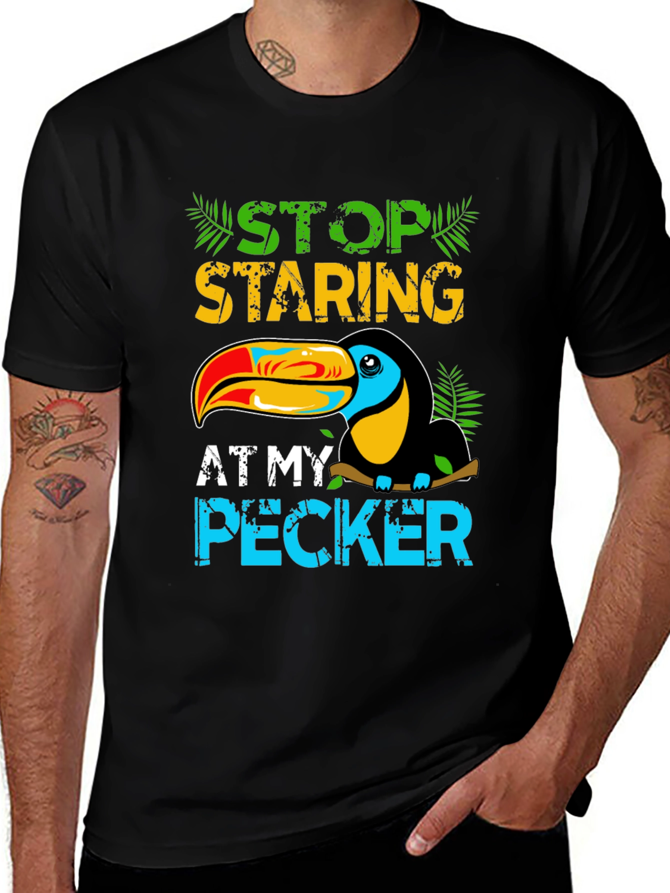Funny Toucan T-Shirt - Stop Staring!