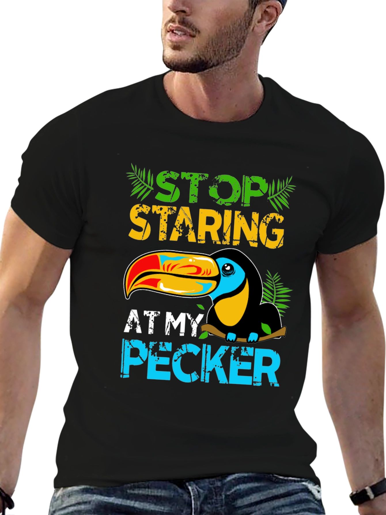 Funny Toucan T-Shirt - Stop Staring!