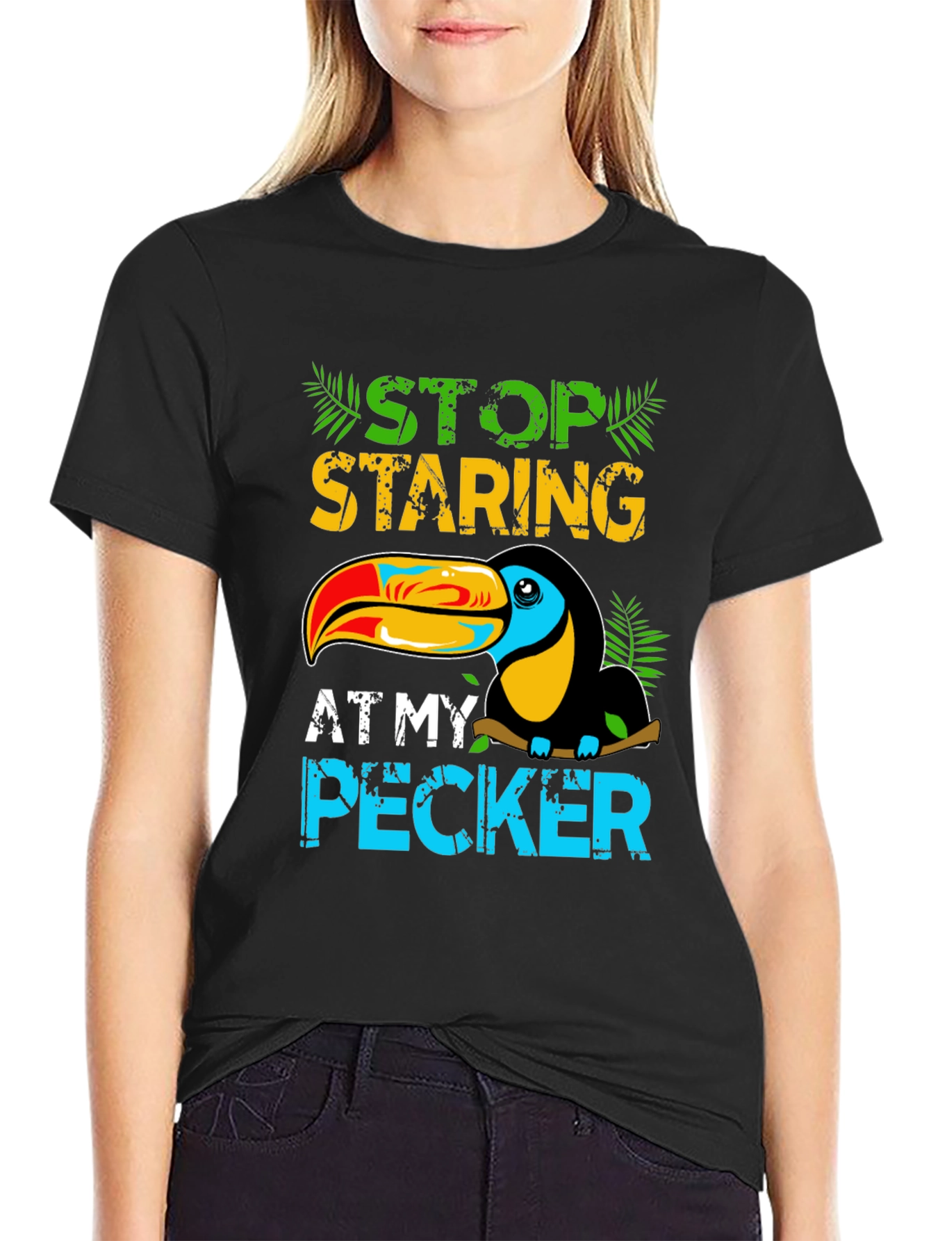 Funny Toucan T-Shirt - Stop Staring!