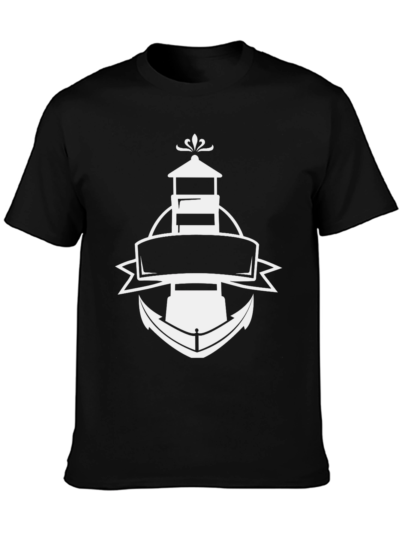 Nautical Lighthouse & Anchor Graphic Tee
