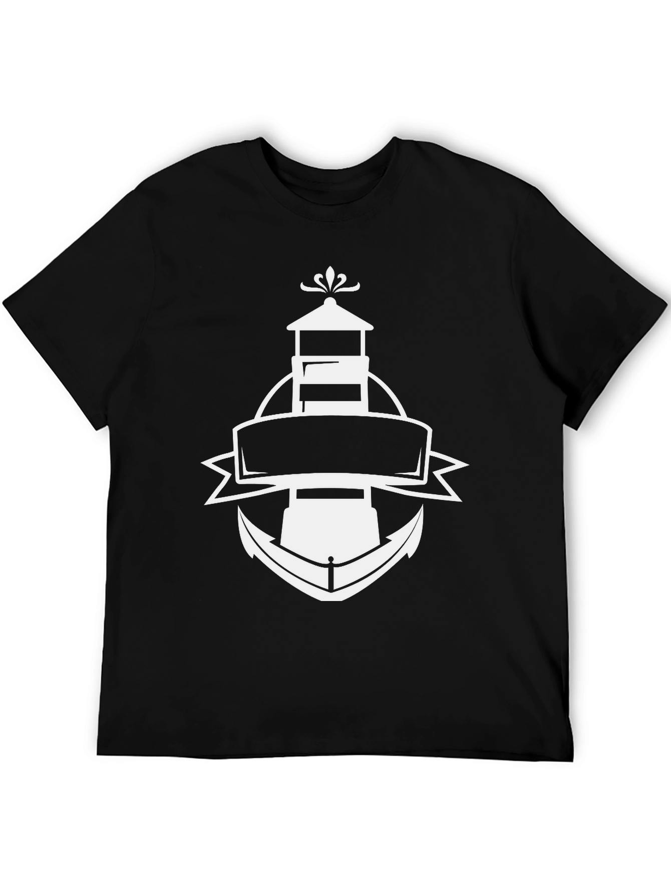 Nautical Lighthouse & Anchor Graphic Tee