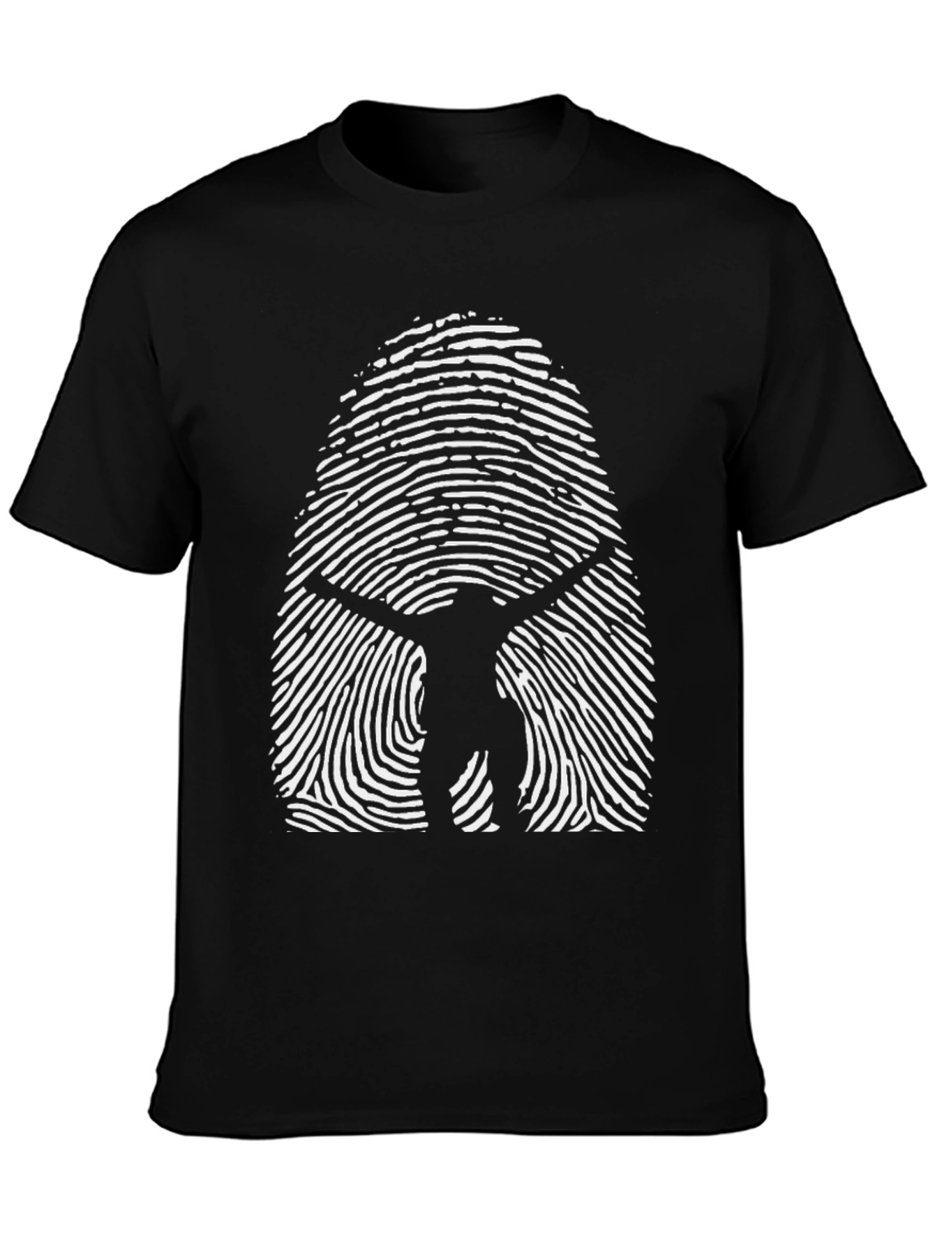 Vitruvian Man Fingerprint T-Shirt