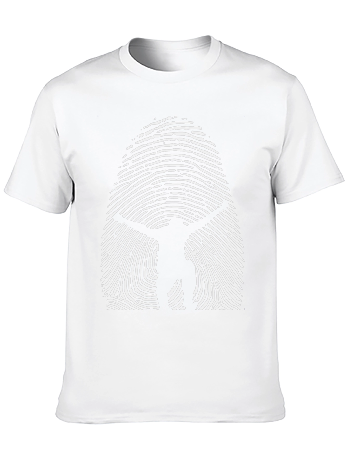 Vitruvian Man Fingerprint T-Shirt