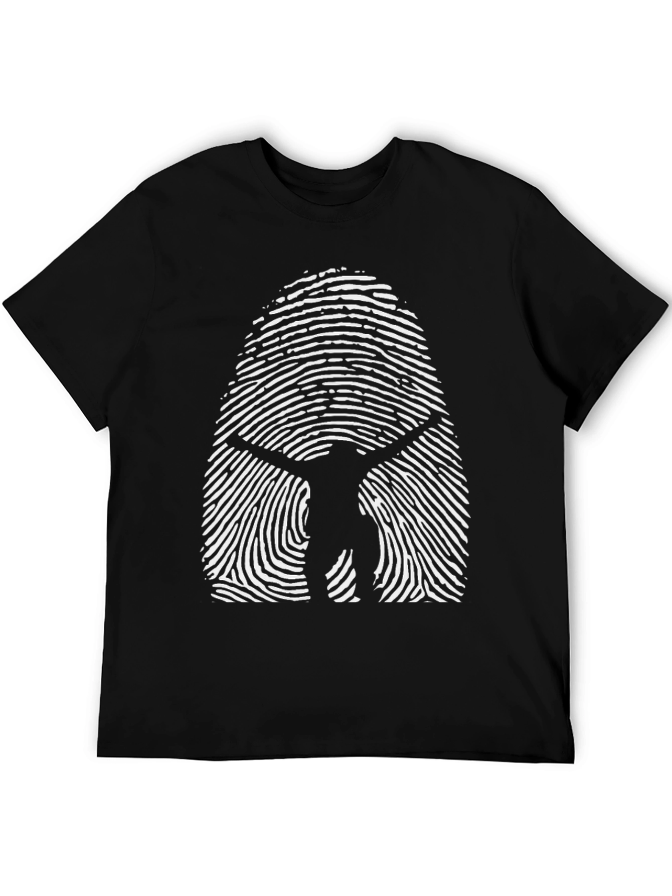 Vitruvian Man Fingerprint T-Shirt