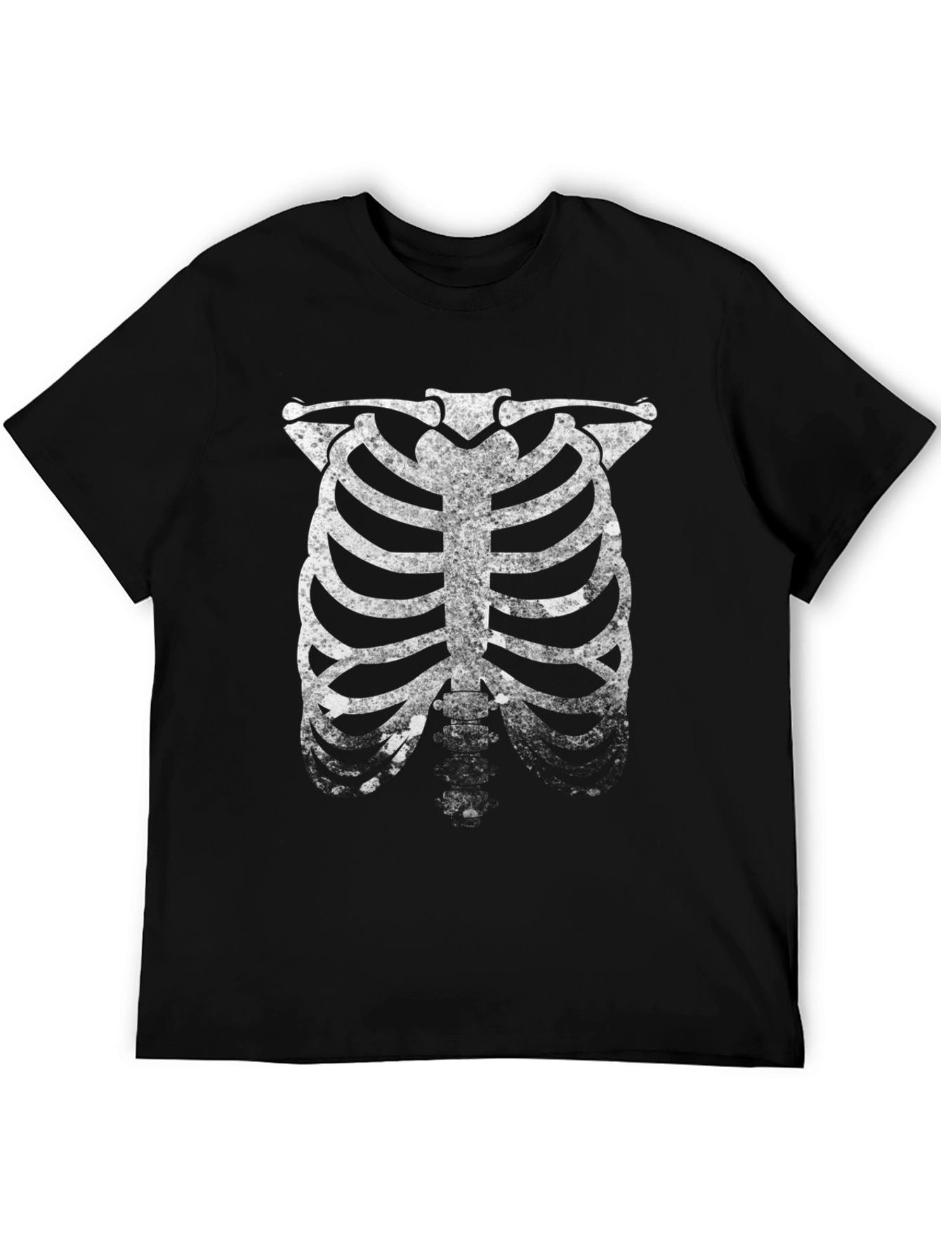 Skeleton Rib Cage Graphic Tee - Halloween Fun