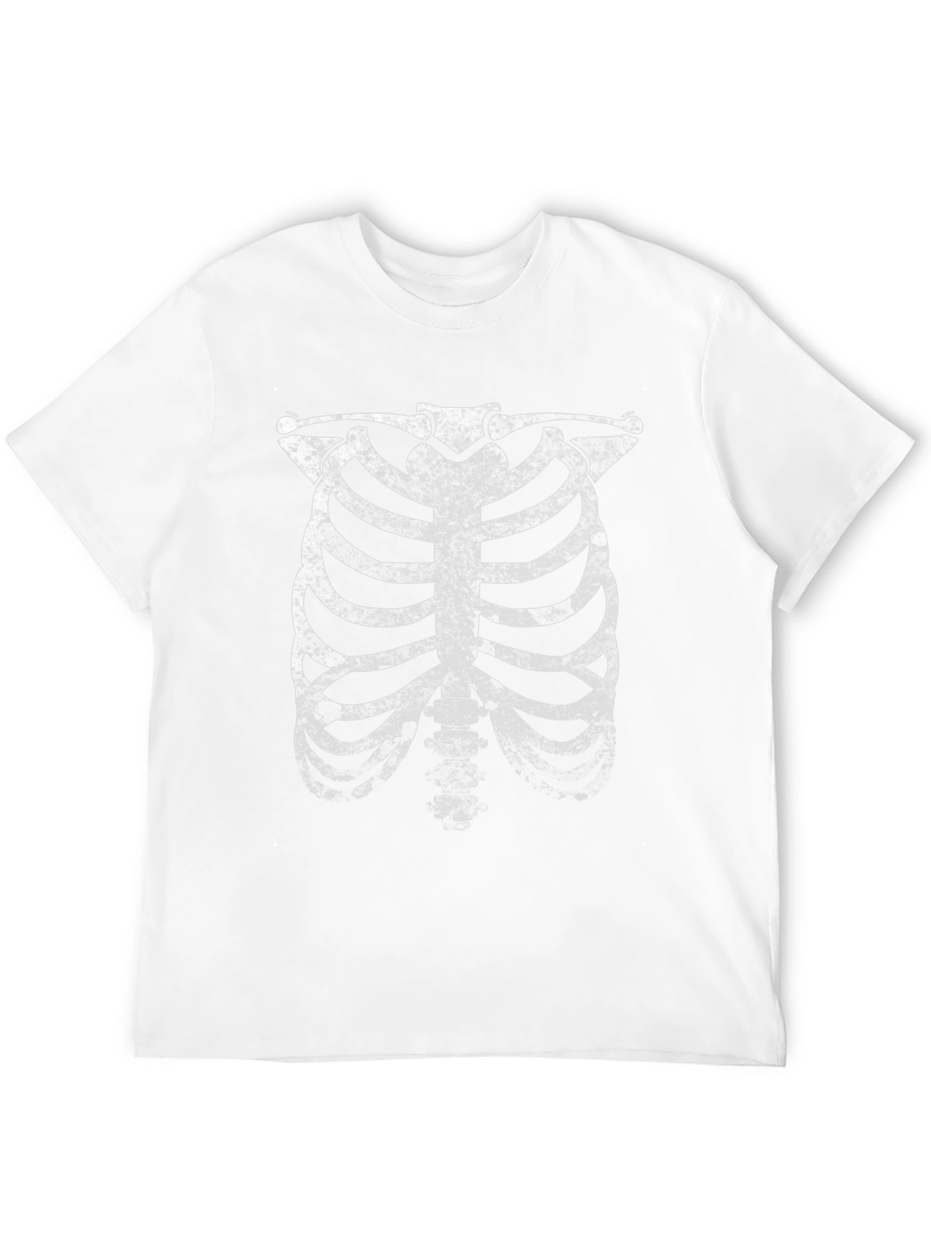 Skeleton Rib Cage Graphic Tee - Halloween Fun