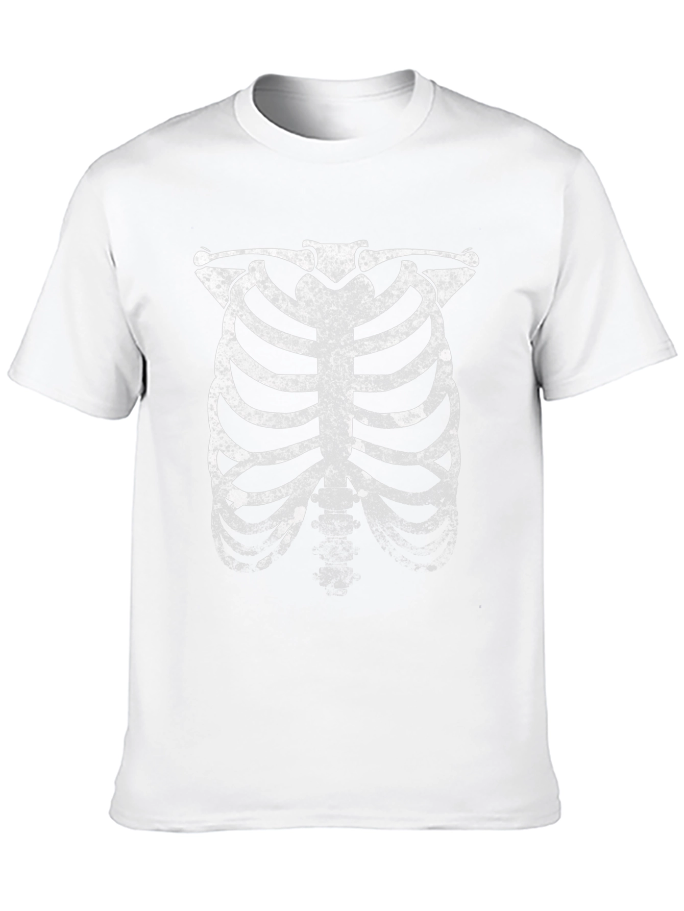 Skeleton Rib Cage Graphic Tee - Halloween Fun