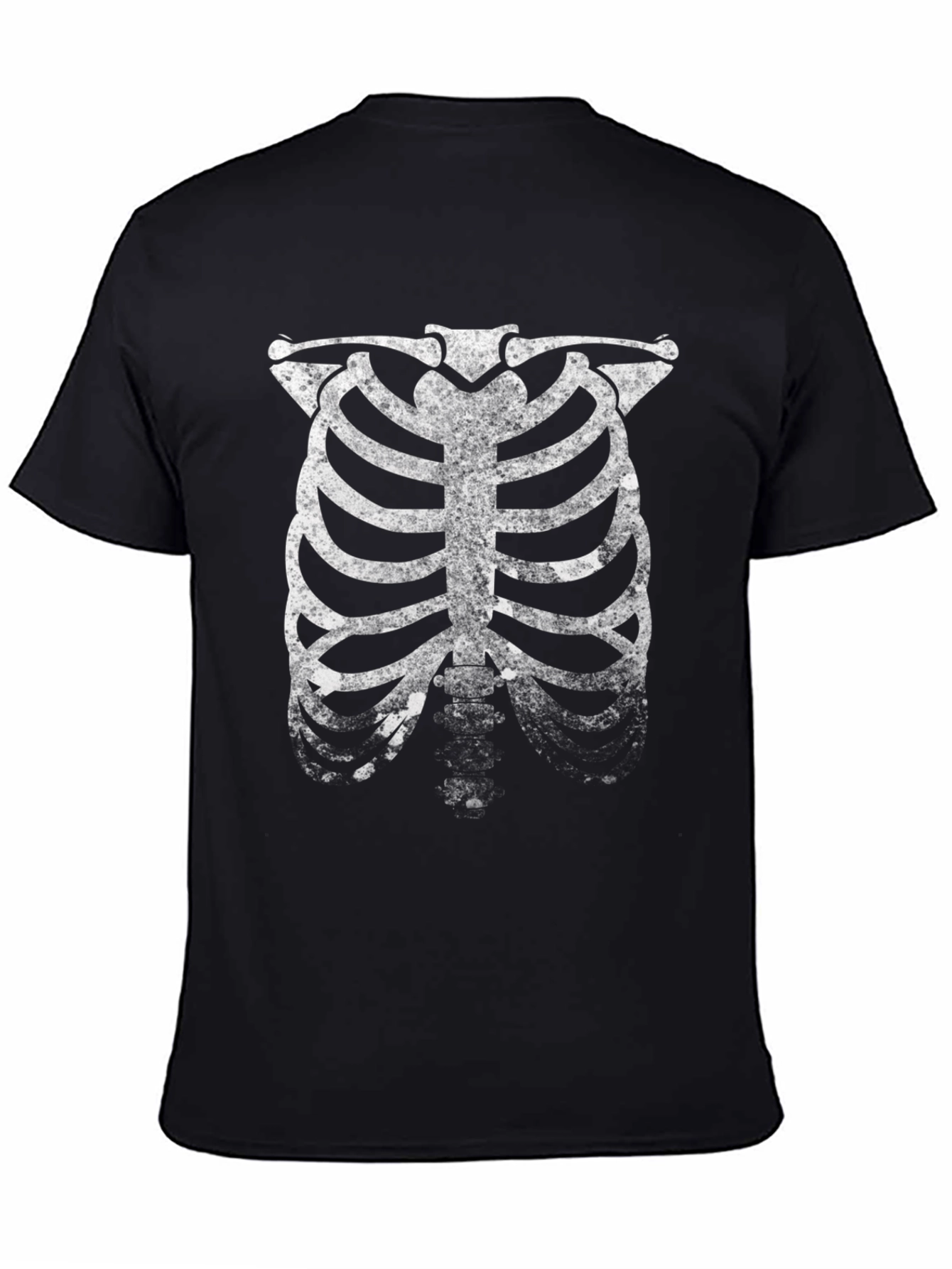 Skeleton Rib Cage Graphic Tee - Halloween Fun